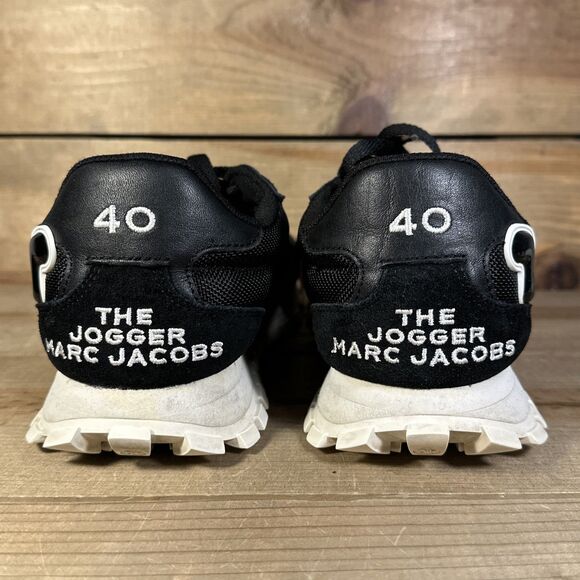 Size 40 (Women’s 10) Marc Jacobs The Jogger Black White Chunky Platform Sneakers - Picture 4 of 7